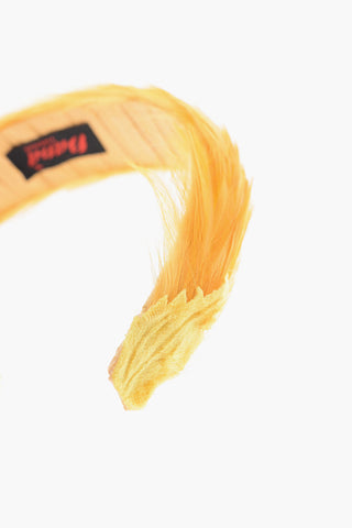 silk MELITE hairband with feathers