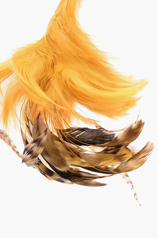 silk MELITE hairband with feathers