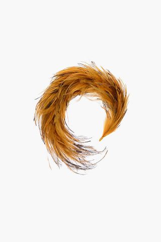 silk MELITE hairband with feathers