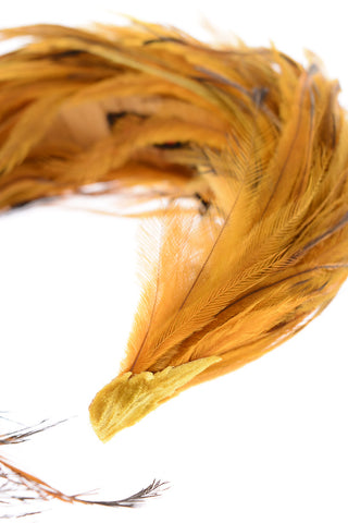 silk MELITE hairband with feathers