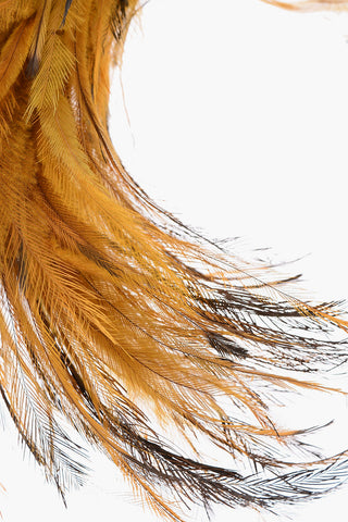 silk MELITE hairband with feathers