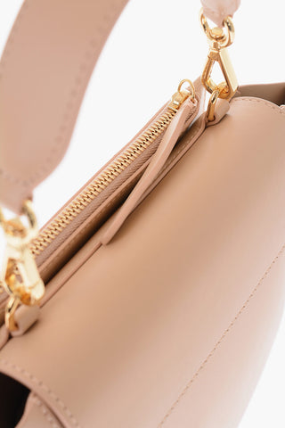 leather HORTENSIA handbag with removable shoulder strap