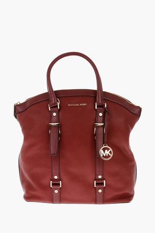 textured leather BEDFORD LEGACY Tote bag with removable shoulder strap