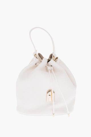 textured leather SLEEK mini Bucket bag