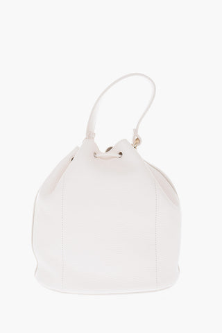textured leather SLEEK mini Bucket bag