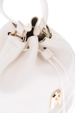 textured leather SLEEK mini Bucket bag