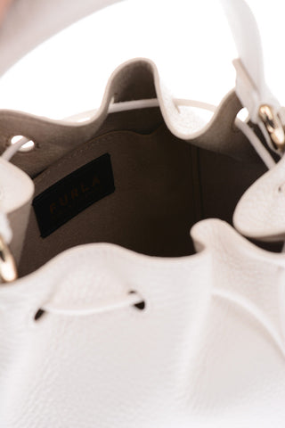 textured leather SLEEK mini Bucket bag