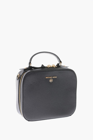 textured leather bag with removable shoulder strap