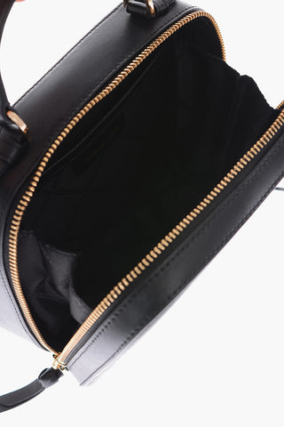 textured leather bag with removable shoulder strap