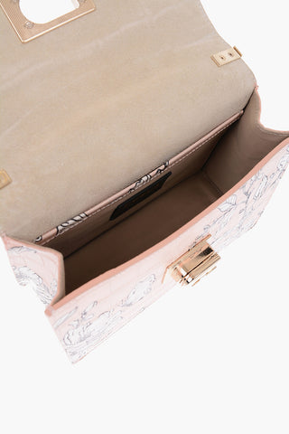Borsa a tracolla in pelle stampata