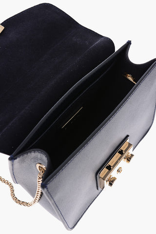 textured leather METROPOLIS crossbody bag