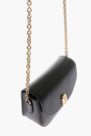 borsa in pelle con tracolla a catena