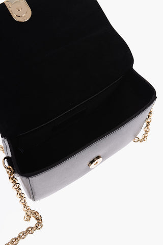 borsa in pelle con tracolla a catena