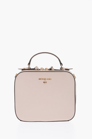 textured leather bag with removable shoulder strap