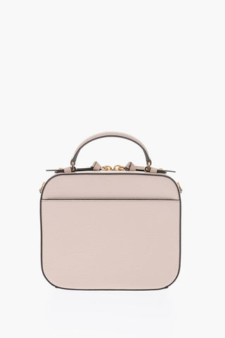 textured leather bag with removable shoulder strap