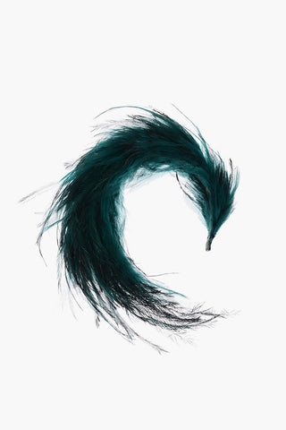 Cerchietto per capelli EULIMENE in seta con piume