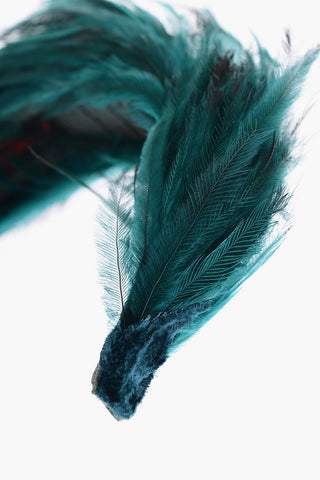 Cerchietto per capelli EULIMENE in seta con piume
