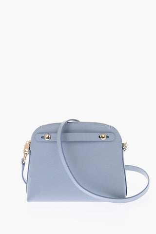 textured leather PIPER bag with removable shoulder strap