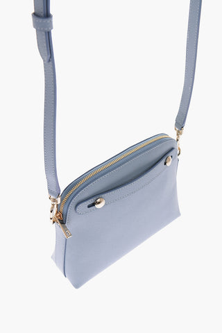textured leather PIPER bag with removable shoulder strap