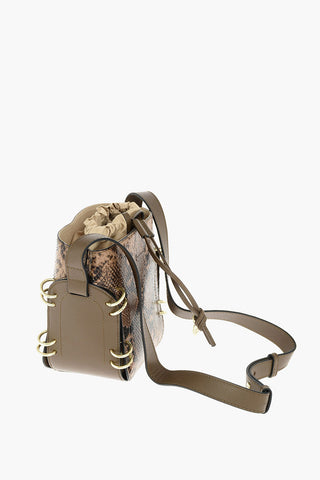 SEE BY Borsa a Spalla ALVY in Pelle Stampata Effetto Serpente