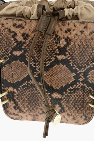 SEE BY Borsa a Spalla ALVY in Pelle Stampata Effetto Serpente