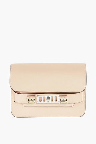 Printed Leather Shoulder Bag with Metal Details