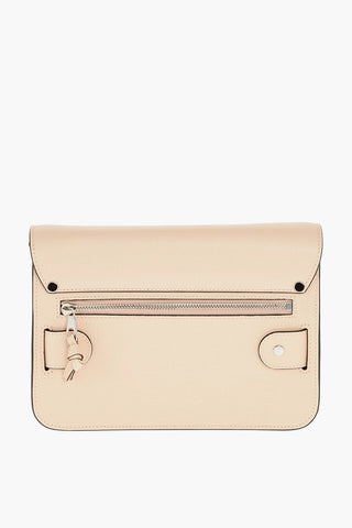 Printed Leather Shoulder Bag with Metal Details