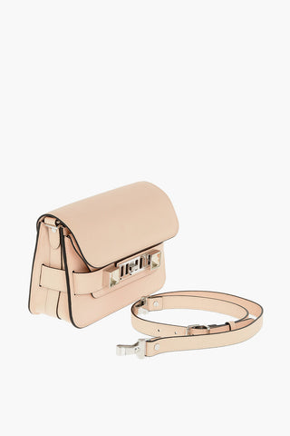 Printed Leather Shoulder Bag with Metal Details