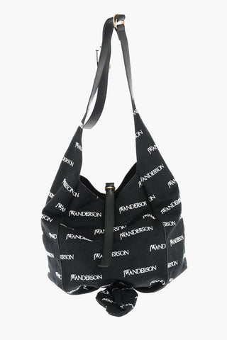 All Over Logo Canvas MAXI KNOT Hobo Bag