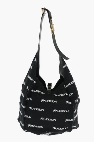All Over Logo Canvas MAXI KNOT Hobo Bag