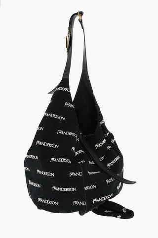 All Over Logo Canvas MAXI KNOT Hobo Bag