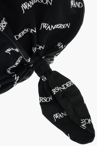 All Over Logo Canvas MAXI KNOT Hobo Bag