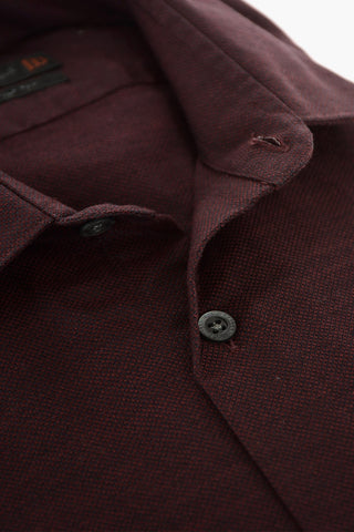 ID SLIM FIT Hopsack Cotton Shirt