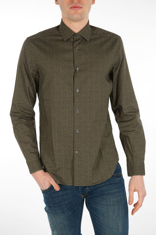 ID SLIM FIT Herringbone Cotton Shirt