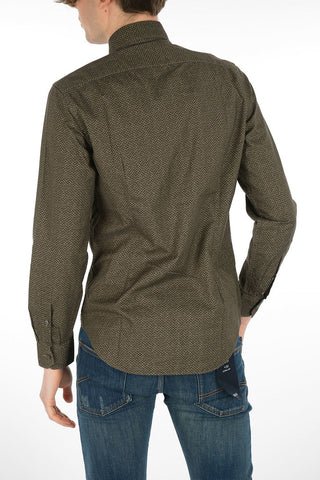 ID SLIM FIT Herringbone Cotton Shirt