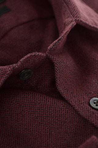 ID SLIM FIT Herringbone Cotton Shirt
