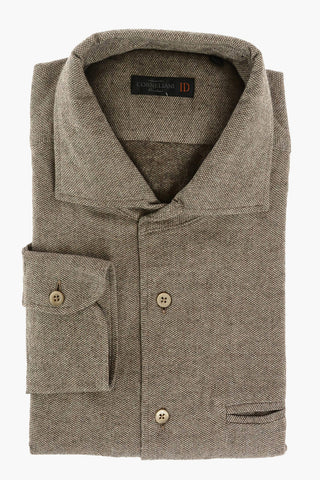 ID Hopsack Cotton Shirt with Breast-pocket