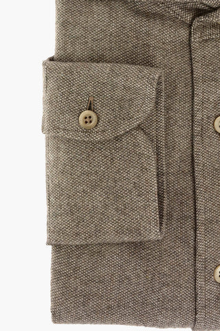 ID Hopsack Cotton Shirt with Breast-pocket