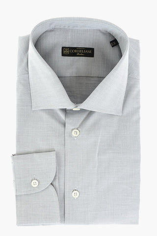Twill Cotton Shirt with Standard Collar