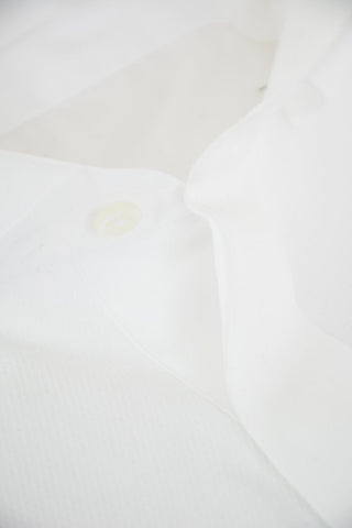 Camicia Jacquard in Cotone Oxford con Collo Wing Tip