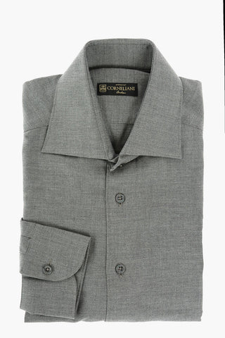 Standard Collar Twill Cotton Shirt