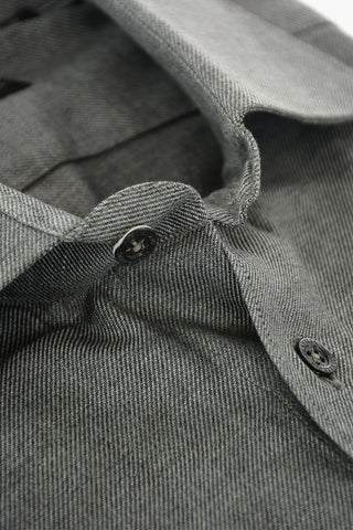 Standard Collar Twill Cotton Shirt