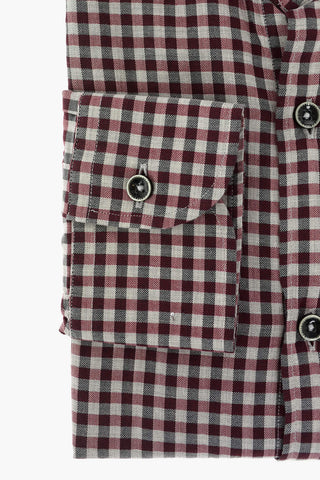 ID Gingham Cotton Shirt with Standard Collar