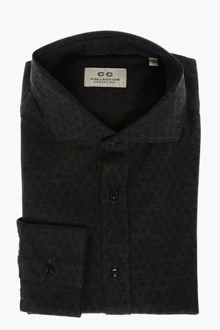 CC COLLECTION Geometric Patterned Cotton Shirt