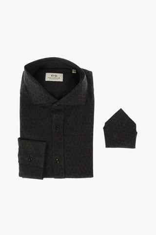 CC COLLECTION Geometric Patterned Cotton Shirt