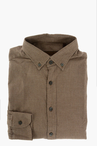 ID Camicia Tattersall in Cotone con Collo Button Down