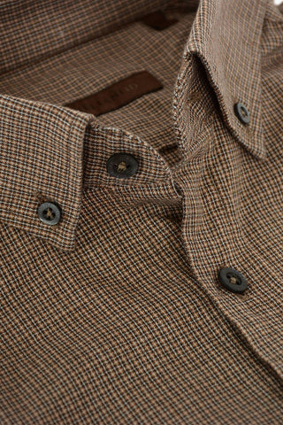 ID Camicia Tattersall in Cotone con Collo Button Down
