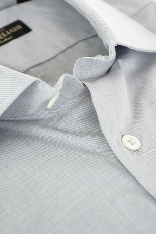 Twill Cotton Shirt with Standard Collar
