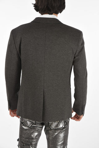 HOMME center vent peak lapel 1-button SKULL MAN blazer