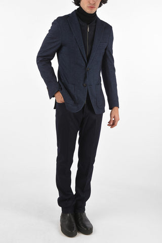 ID OUTDOOR Silk and Cashmere Blazer with Removable Suede Detail